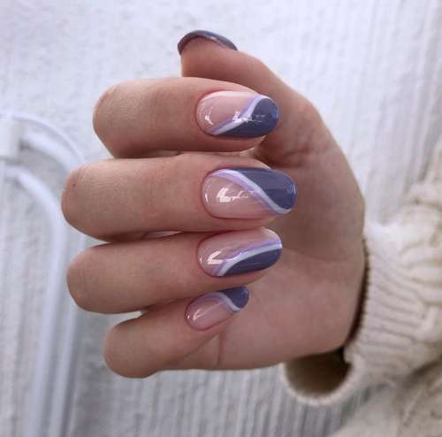 Translucent manicure with a design 2021-2022: photo novelties