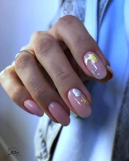 Translucent manicure with a design 2021-2022: photo novelties