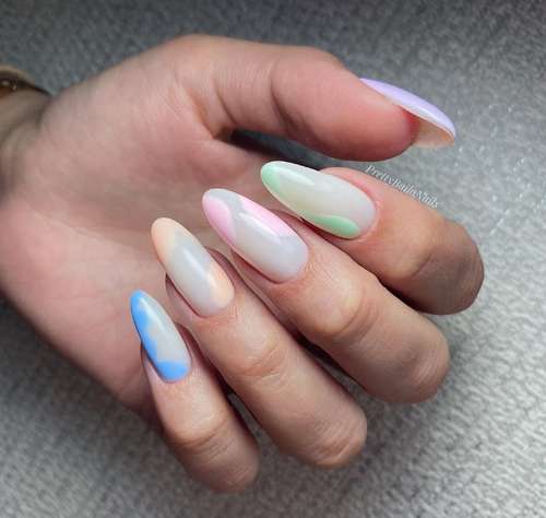 Translucent manicure with a design 2021-2022: photo novelties