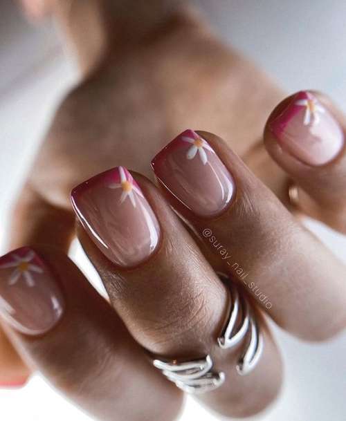 Translucent manicure with a design 2021-2022: photo novelties