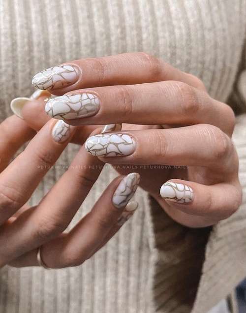 Translucent manicure with a design 2021-2022: photo novelties