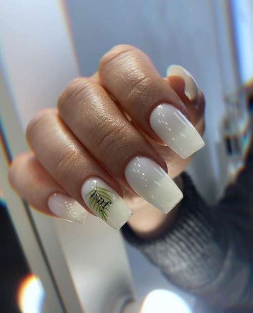 Translucent manicure with a design 2021-2022: photo novelties