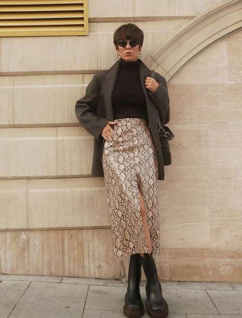 Trendy slit skirts: photos with what to wear, trends 2021