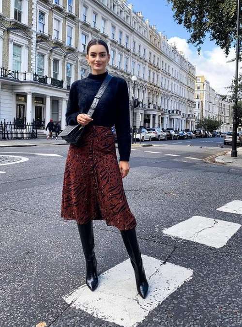 Trendy slit skirts: photos with what to wear, trends 2021