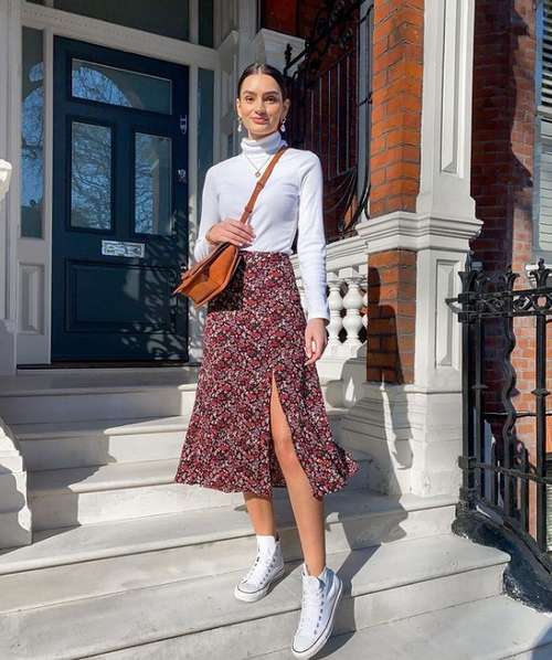 Trendy slit skirts: photos with what to wear, trends 2021