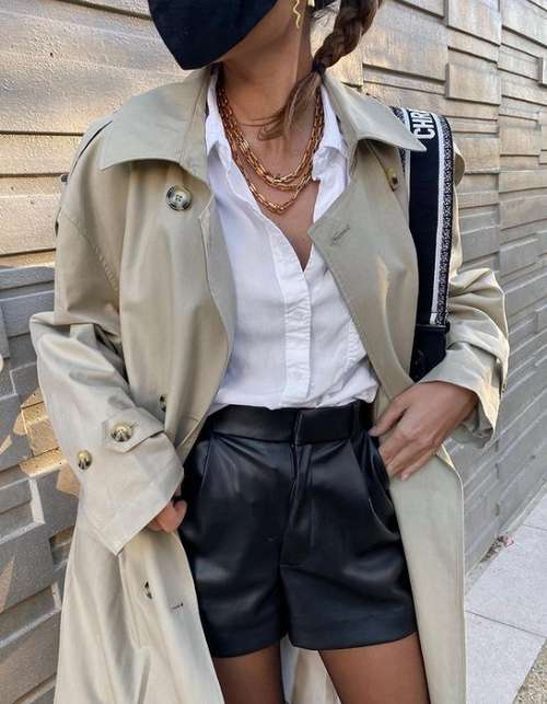 Shirt shorts trench