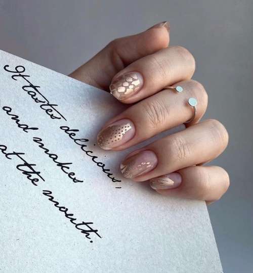 Beige manicure 2021-2022: new nail designs