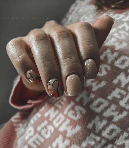 Beige manicure 2021-2022: new nail designs