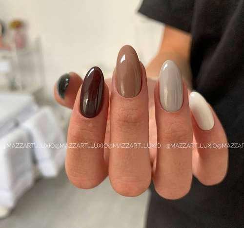 Beautiful manicure color beige