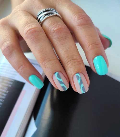 Turquoise manicure