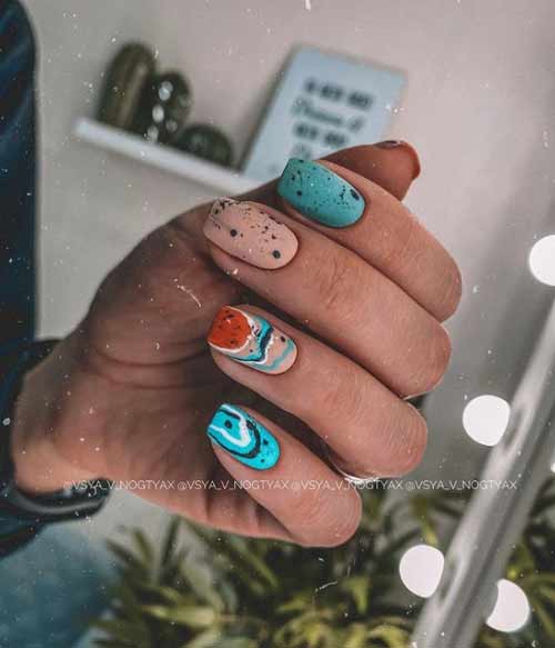 Bright manicure