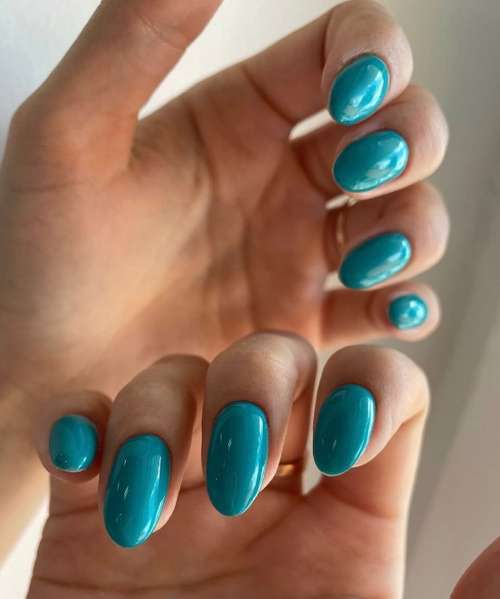 Turquoise long nails