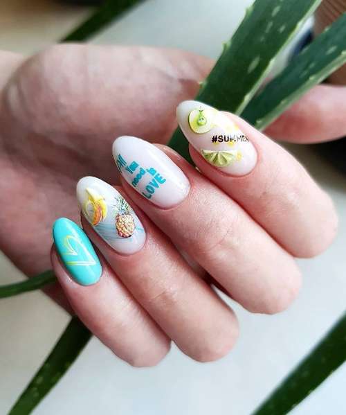 Turquoise manicure 2021-2022: a photo of new ideas, an overview of trends