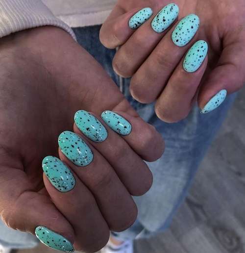 Turquoise manicure 2021-2022: a photo of new ideas, an overview of trends