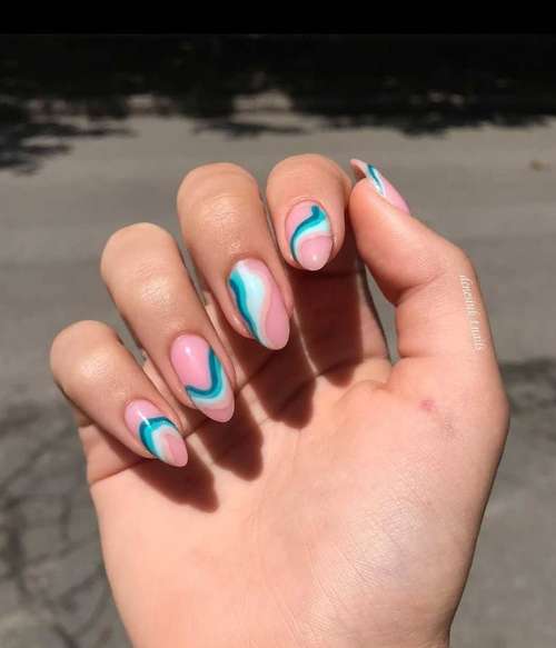 Turquoise manicure 2021-2022: a photo of new ideas, an overview of trends