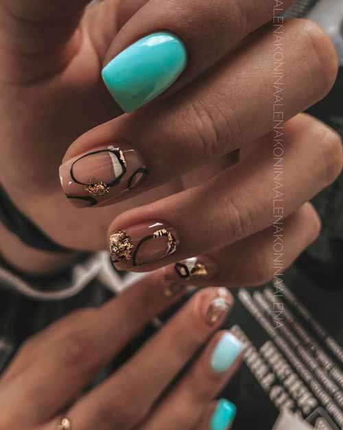 Turquoise manicure