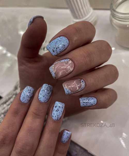 Blue manicure