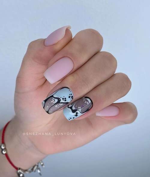 Manicure quail print