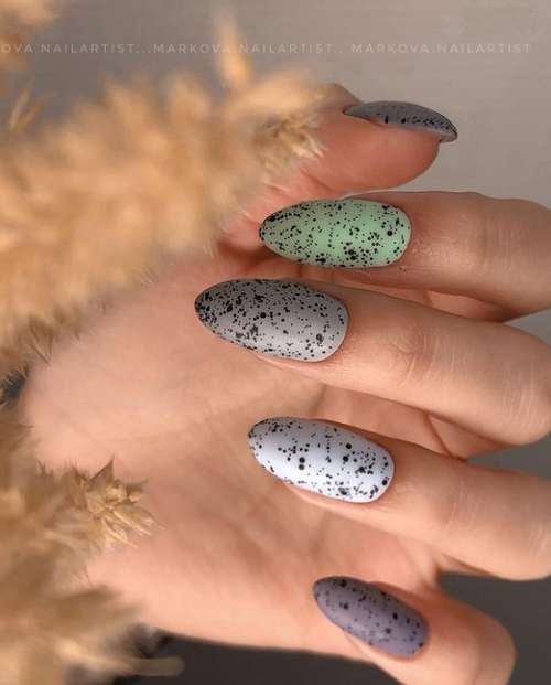 Quail egg manicure 2021: photos of the newest ideas