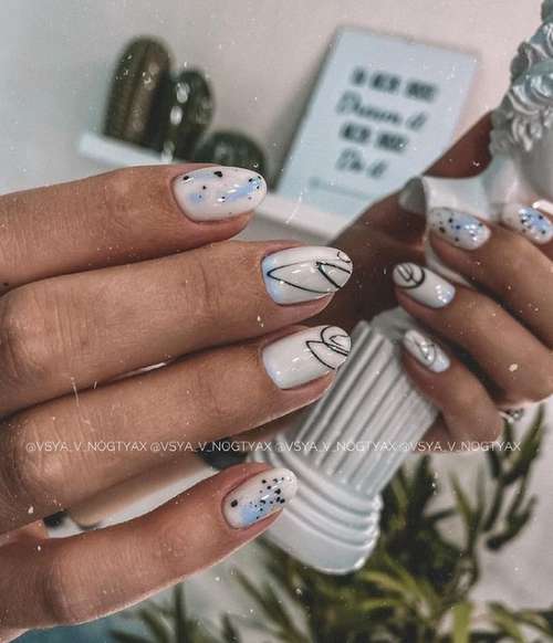 Quail egg manicure 2021: photos of the newest ideas