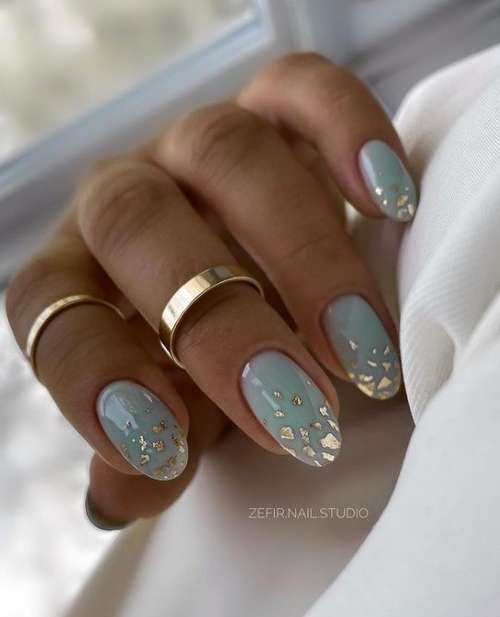 Marine manicure 2021: new nail designs at sea, photos