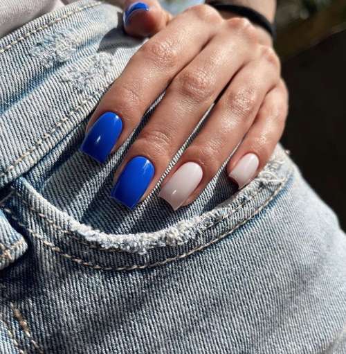 Marine manicure 2021: new nail designs at sea, photos