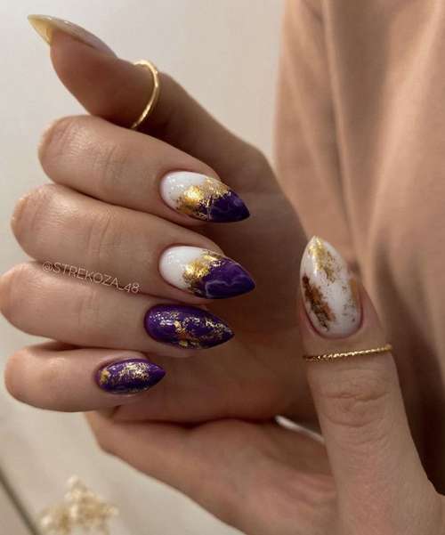 Marine manicure 2021: new nail designs at sea, photos