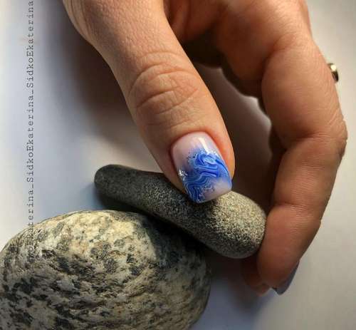 Marine manicure 2021: new nail designs at sea, photos