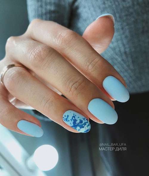 Marine manicure 2021: new nail designs at sea, photos