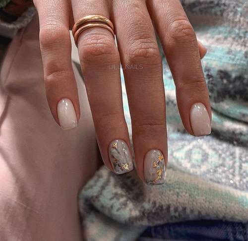 Marine manicure 2021: new nail designs at sea, photos