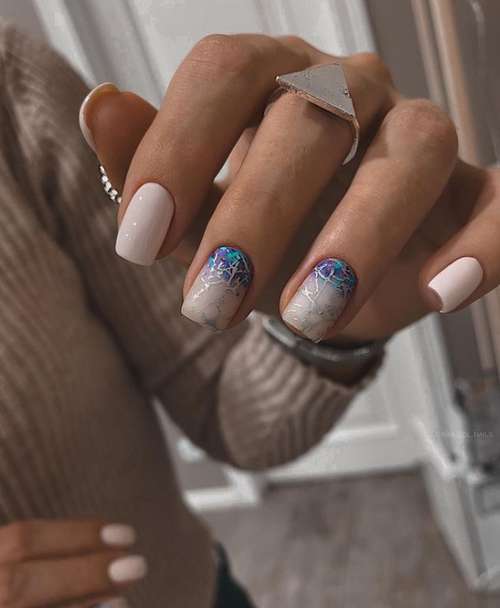 Marine manicure 2021: new nail designs at sea, photos