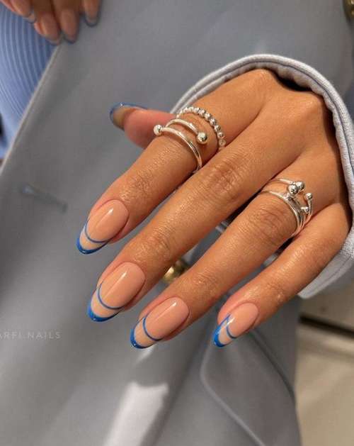 Marine manicure 2021: new nail designs at sea, photos