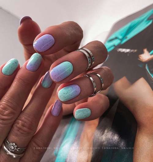 Marine manicure 2021: new nail designs at sea, photos