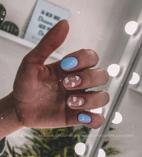 Marine manicure 2021: new nail designs at sea, photos