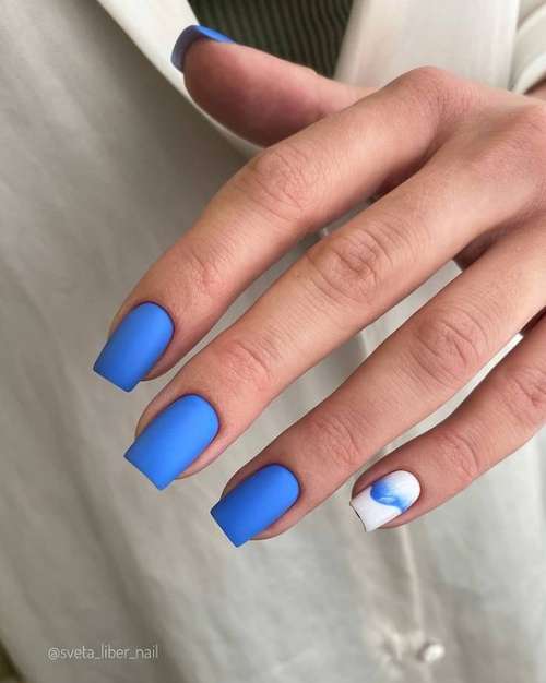 Marine manicure 2021: new nail designs at sea, photos