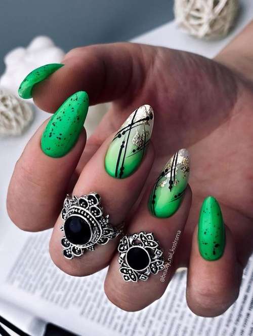 Ongles vert mat