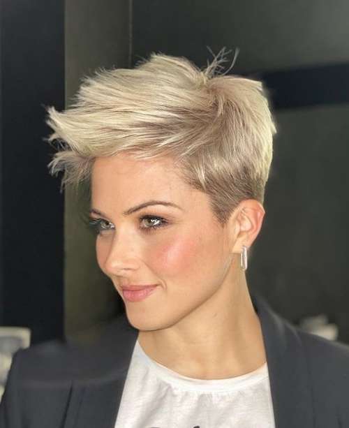 A selection of fashionable short haircuts