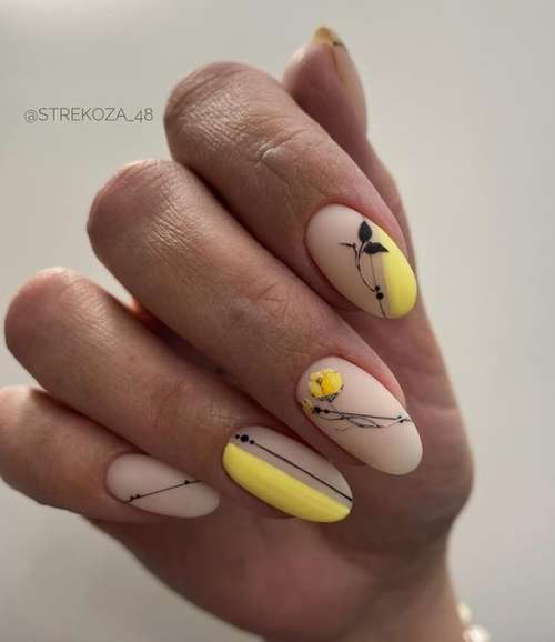 Manicure with leaves: design 2021-2022, new items in the photo