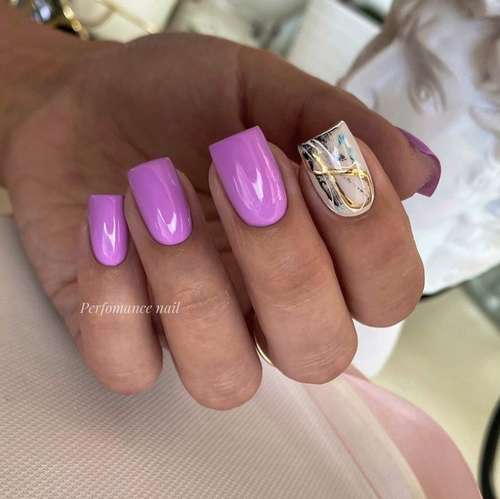 One nail with gold