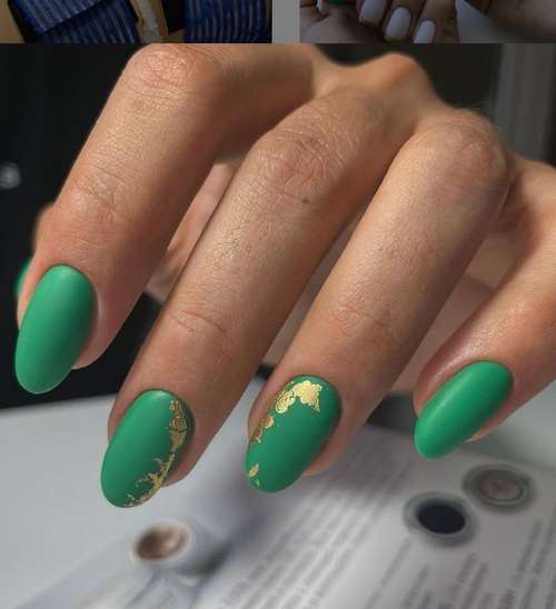 Manicure with gold 2021-2022: trendy design novelties