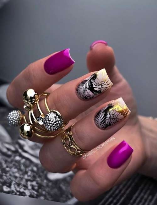 Manicure with gold 2021-2022: trendy design novelties