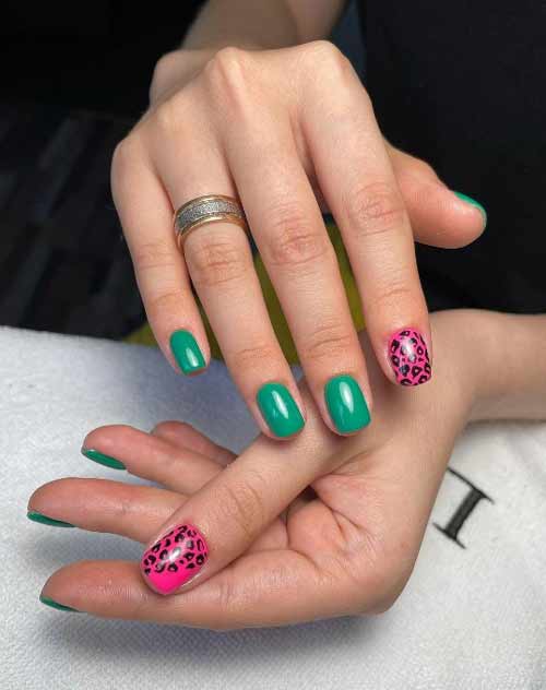 Two-tone patterned nail designs