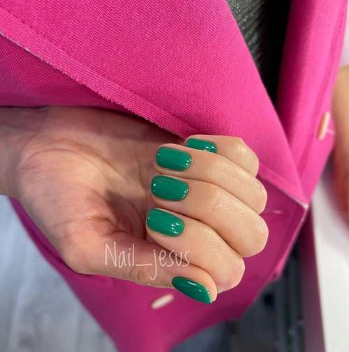 Dark green manicure 2021-2022: ideas, design, photos