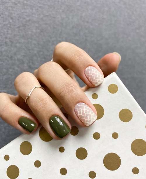 Dark green manicure 2021-2022: ideas, design, photos