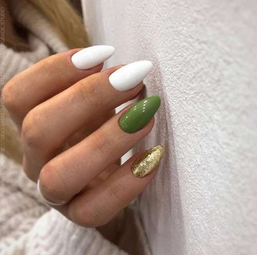 Dark green manicure 2021-2022: ideas, design, photos