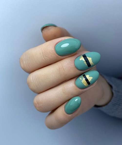 Dark green manicure 2021-2022: ideas, design, photos