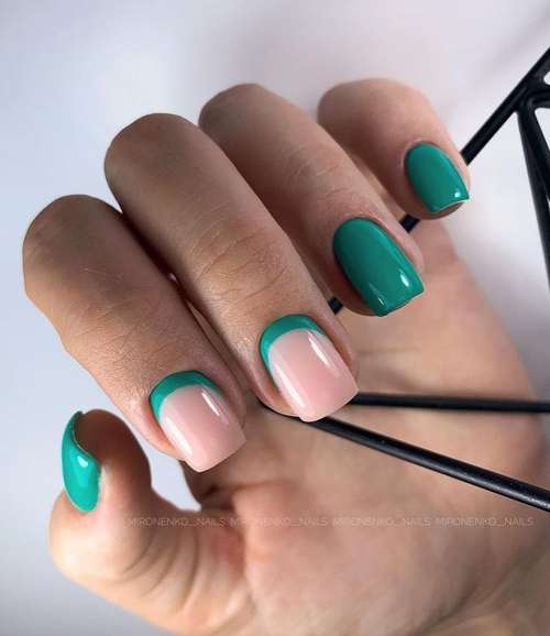 Dark green manicure 2021-2022: ideas, design, photos