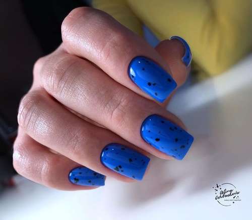 Blue manicure