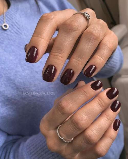 Manicure in dark tones