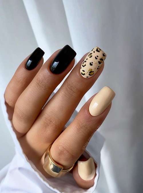 Black and gold manicure 2021-2022: new design photos